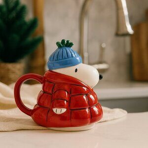 Peanuts Snoopy Puffer Coat Lidded Mug